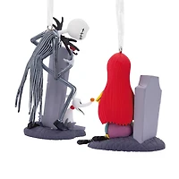 Disney Tim Burton's The Nightmare Before Christmas Jack and Sally With Tombstones Hallmark Ornaments, Set of 2 for only USD 28.99 | Hallmark