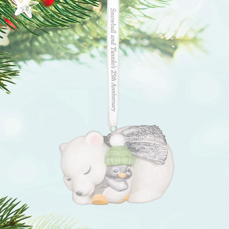 25th Anniversary Snowball and Tuxedo Porcelain Ornament for only USD 37.99 | Hallmark