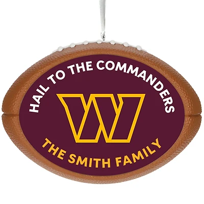 NFL Washington Commanders Football Personalized Ornament, Custom Text for only USD 30.99 | Hallmark