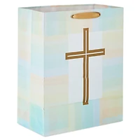 13" Gold Cross With Pastel Border Large Gift Bag for only USD 4.99 | Hallmark