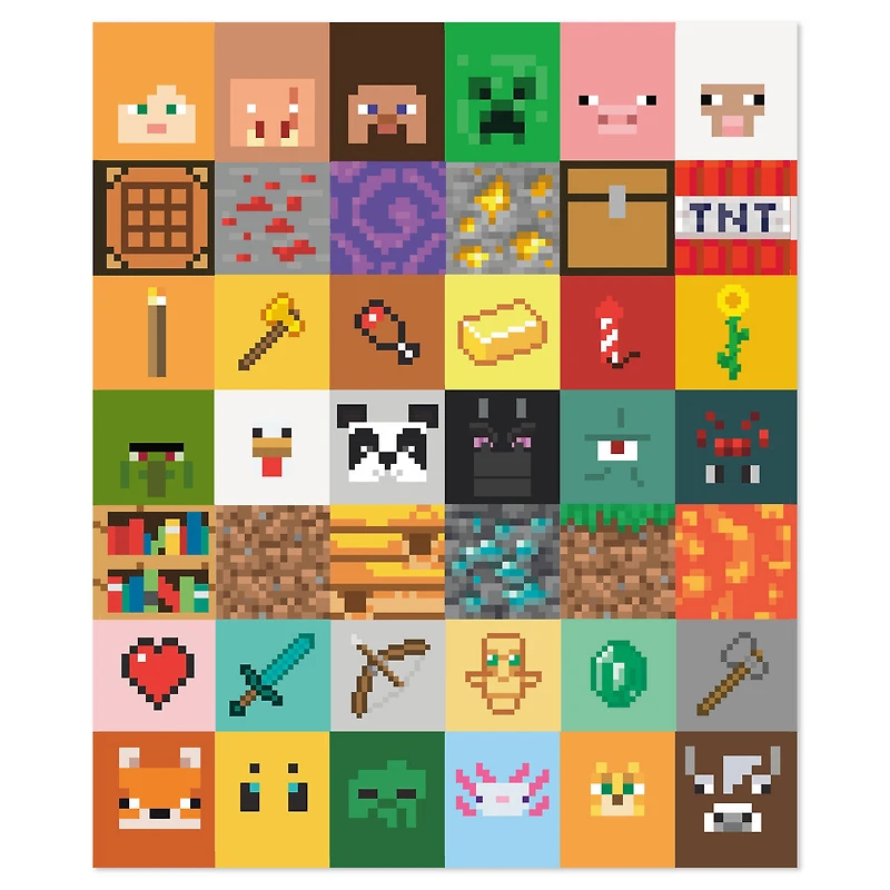 Minecraft Game Icons Throw Blanket, 51x62 for only USD 39.99 | Hallmark