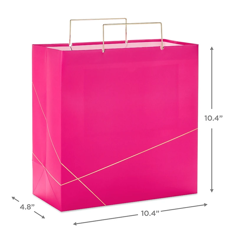 Rose With Gold Large Square Gift Bag, 10.4" for only USD 6.99 | Hallmark