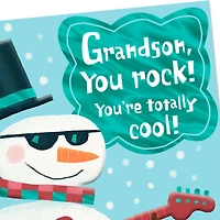 You're Totally Cool Rockin' Snowman Christmas Card for Grandson for only USD 3.59 | Hallmark