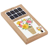 Floral Vase Boxed Blank Notes With Customizable Stickers, Pack of 10 for only USD 9.99 | Hallmark