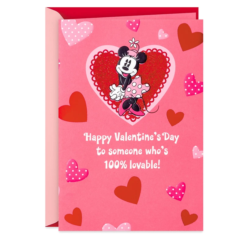 Disney Minnie Mouse Loved and Lovable Valentine's Day Card for only USD 3.99 | Hallmark