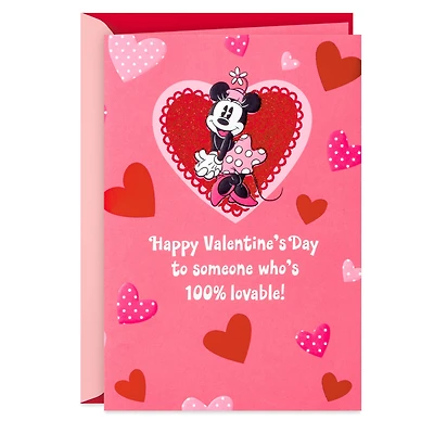 Disney Minnie Mouse Loved and Lovable Valentine's Day Card for only USD 3.99 | Hallmark