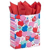 15.5" Candy Hearts Extra-Large Valentine's Day Gift Bag With Tissue Paper for only USD 8.49 | Hallmark