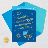 Lights, Happiness and Love Gift Card Greeting Hanukkah Card for only USD 4.99 | Hallmark