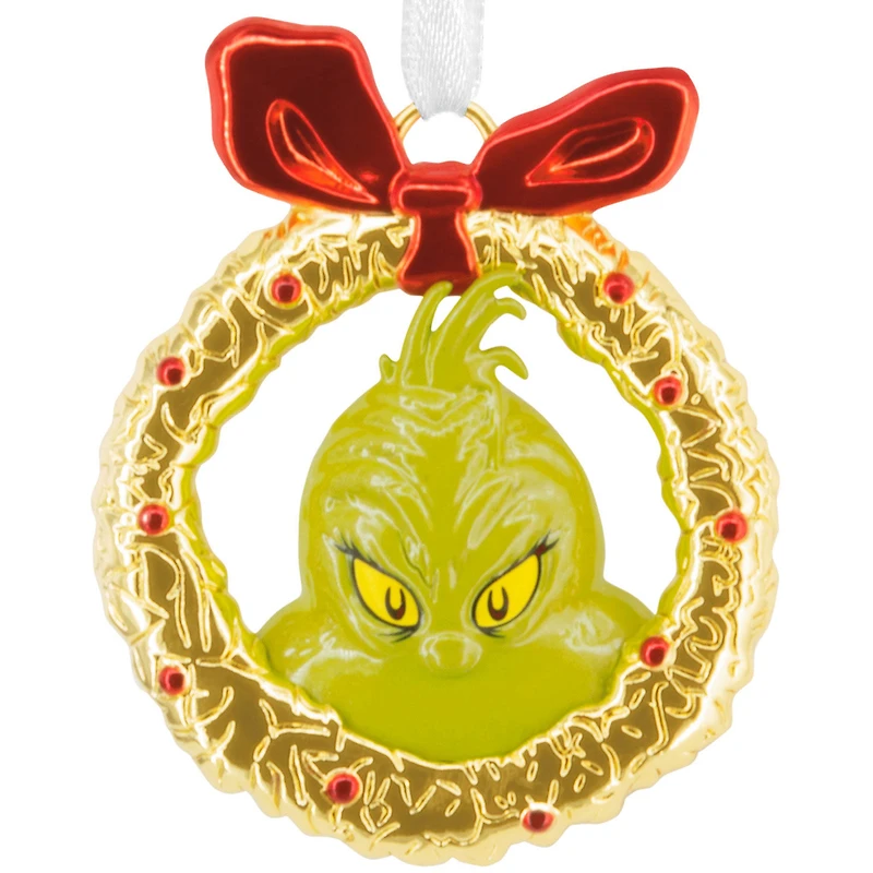 Dr. Seuss's How the Grinch Stole Christmas!™ Grinch in Wreath Metal Hallmark Ornament for only USD 17.49 | Hallmark