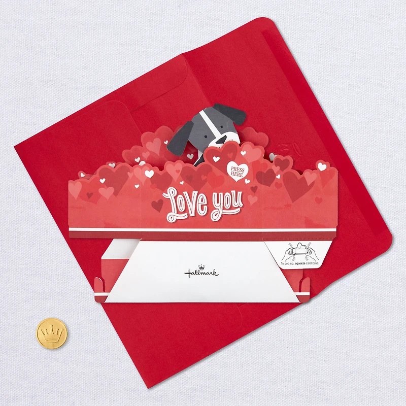 Dog With Heart Musical 3D Pop-Up Love Card With Motion for only USD 11.99 | Hallmark