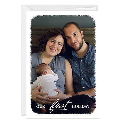 Our First Holiday White Frame Custom Holiday Card for only USD 4.99 | Hallmark