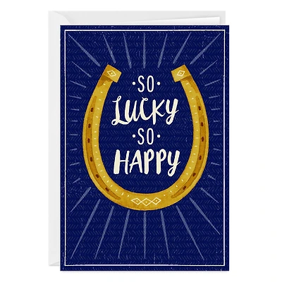So Lucky So Happy Horseshoe Custom Love Card for only USD 4.99 | Hallmark