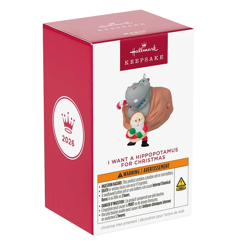 I Want a Hippopotamus for Christmas Musical Ornament for only USD 25.99 | Hallmark