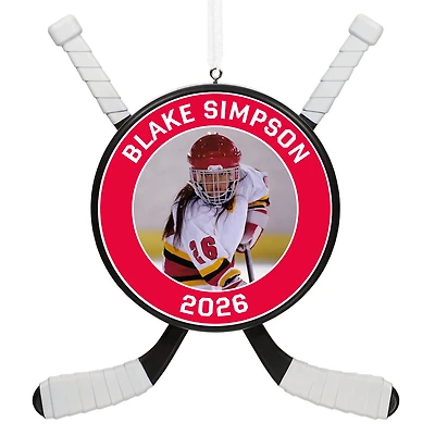 Hockey Star Personalized Photo Ornament, Custom Photo and Text for only USD 30.99 | Hallmark