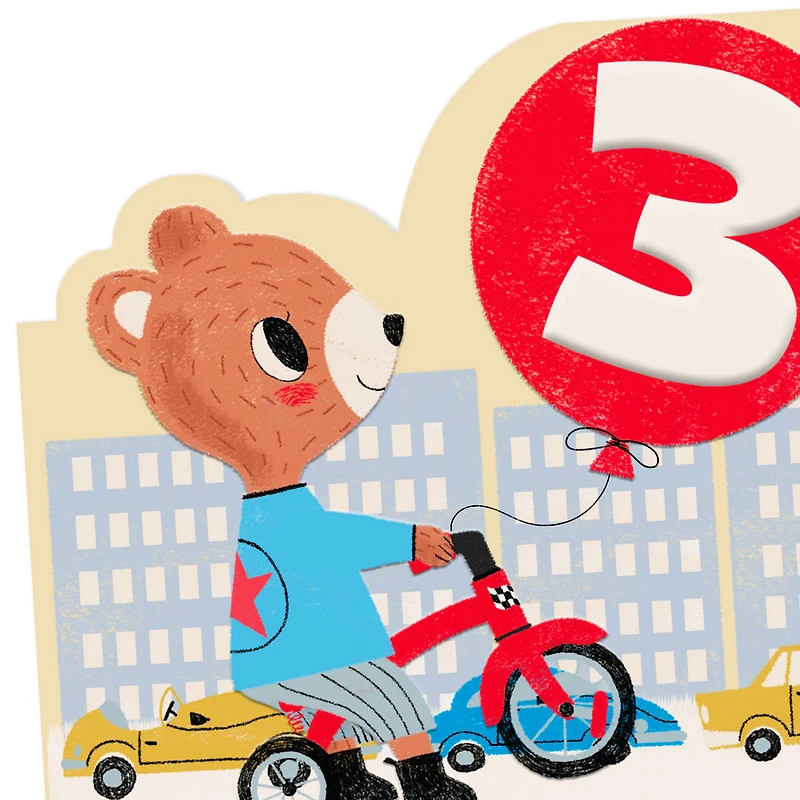 Birthday Boy Bear on a Bike 3rd Birthday Card for only USD 2.99 | Hallmark