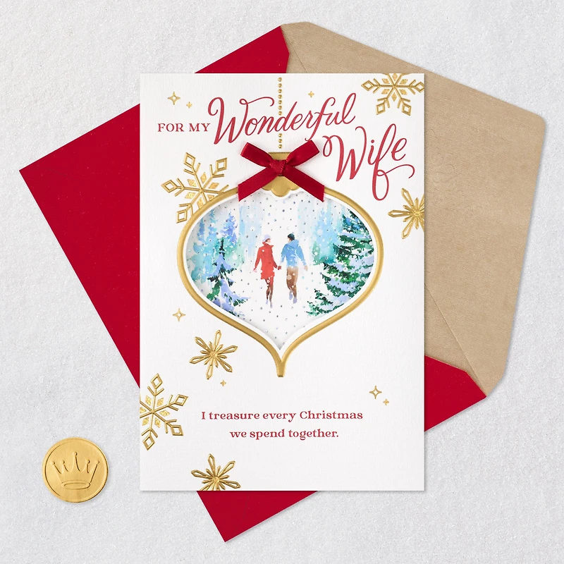 Reminder of Our Shared Blessings Religious Christmas Card for Wife for only USD 6.99 | Hallmark