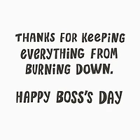 Dumpster Fire Funny Boss's Day Card for only USD 3.69 | Hallmark