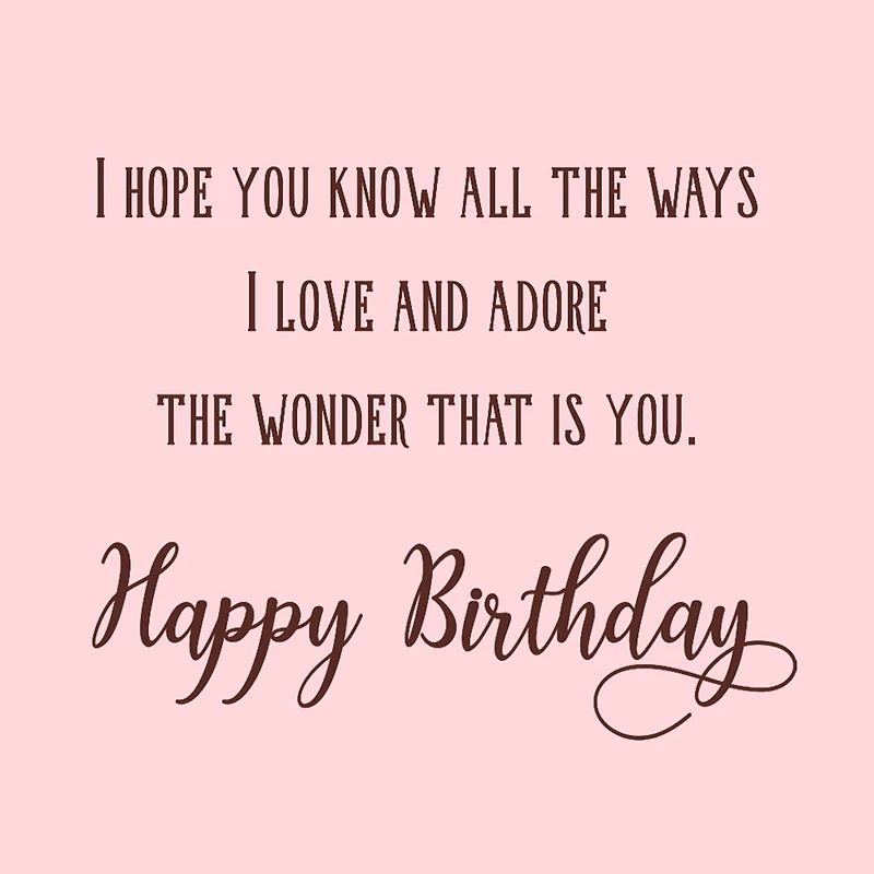 All the Ways I Love and Adore You Romantic Birthday Card for only USD 3.59 | Hallmark