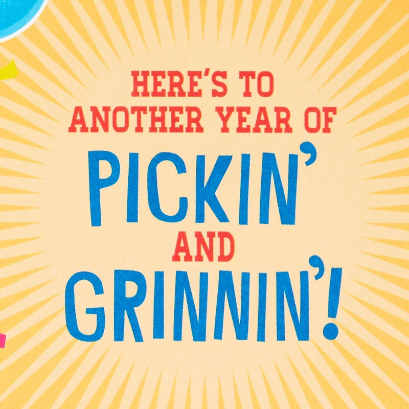 Pickin' and Grinnin' Funny Musical Birthday Card With Motion for only USD 9.59 | Hallmark