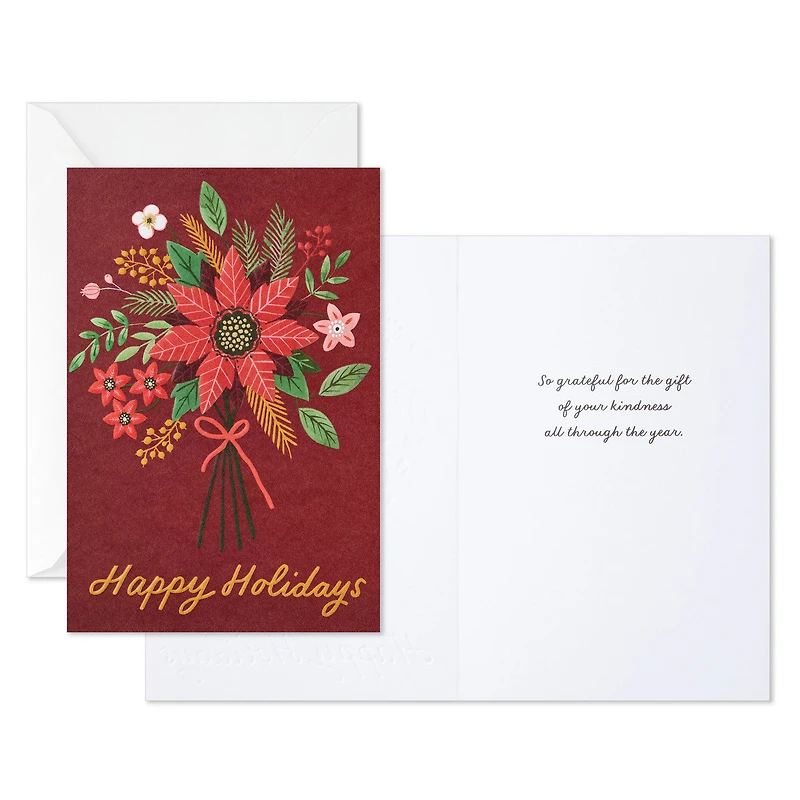 Grateful for You Holiday Florals Packaged Christmas Cards, Set of 5 for only USD 5.00 | Hallmark