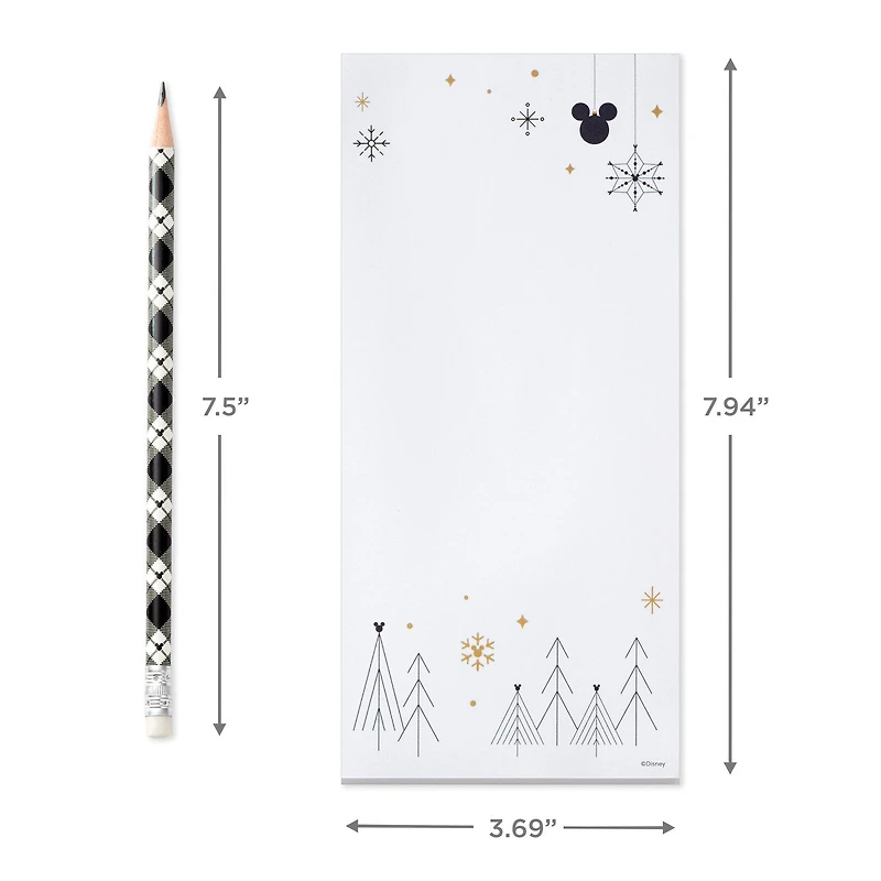 Disney Mickey Mouse Christmas List Pad With Pencil for only USD 9.99 | Hallmark