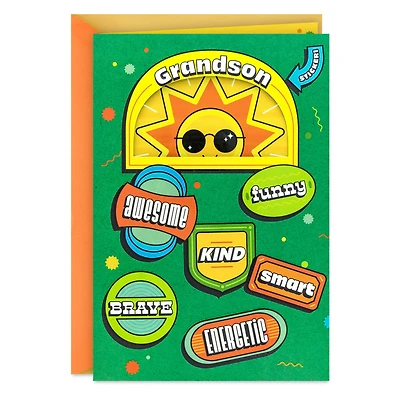 You Are Amazing and Loved Birthday Card for Grandson With Sticker for only USD 5.99 | Hallmark