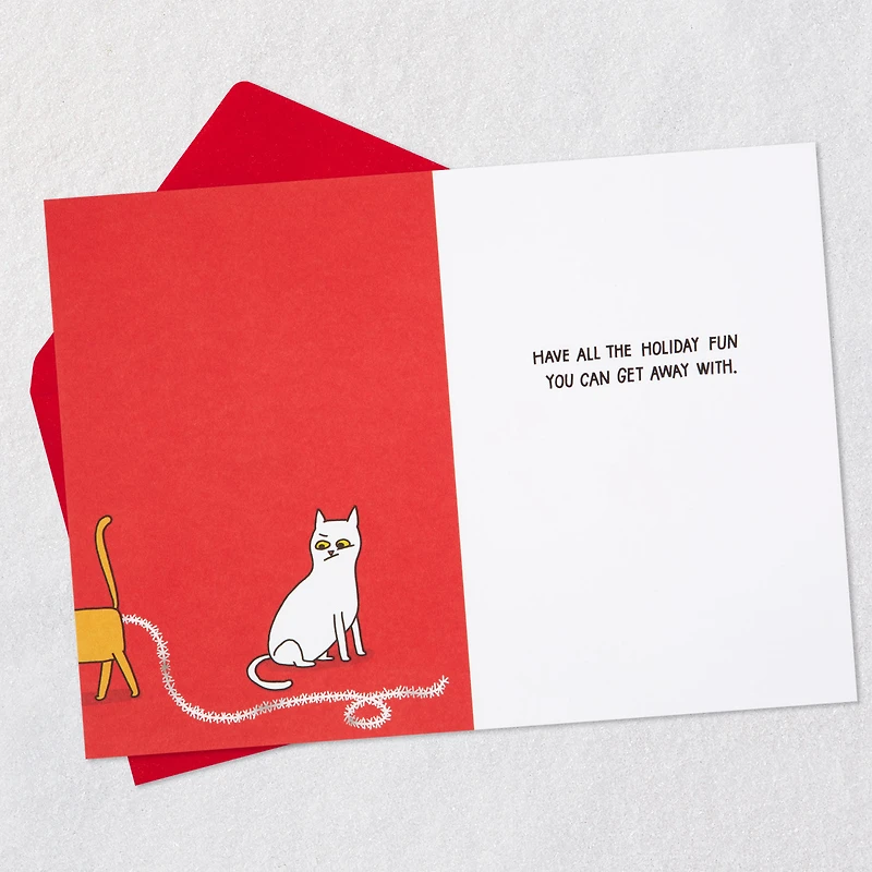 Cat Found the Tinsel Funny Christmas Card for only USD 4.49 | Hallmark