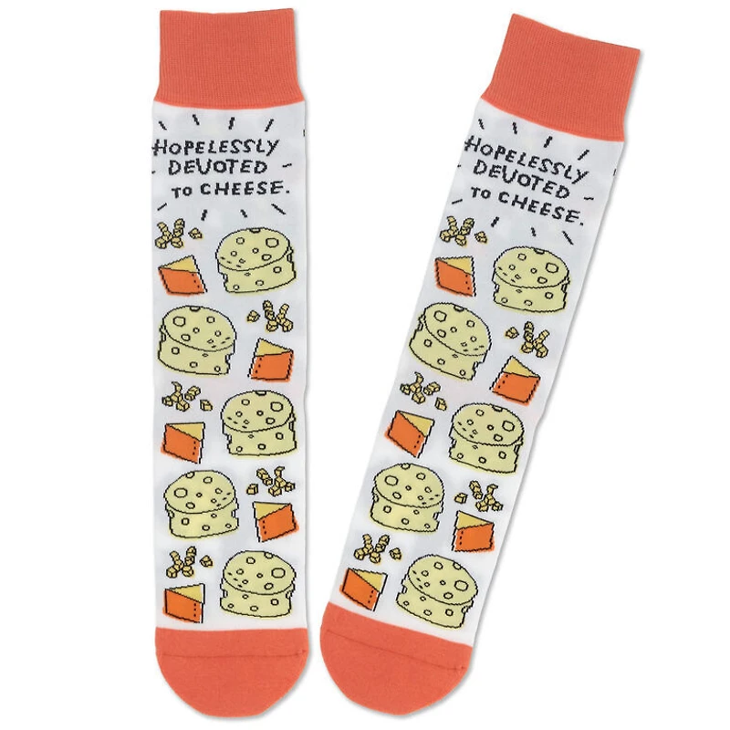 Shoebox Devoted to Cheese Funny Crew Socks for only USD 12.99 | Hallmark