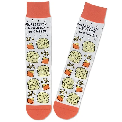 Shoebox Devoted to Cheese Funny Crew Socks for only USD 12.99 | Hallmark