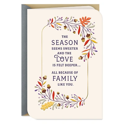 Extra Grateful for Family Like You Thanksgiving Card for only USD 3.99 | Hallmark