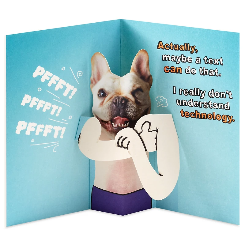 Armpit Farting Bulldog Funny Pop-Up Birthday Card for only USD 4.59 | Hallmark