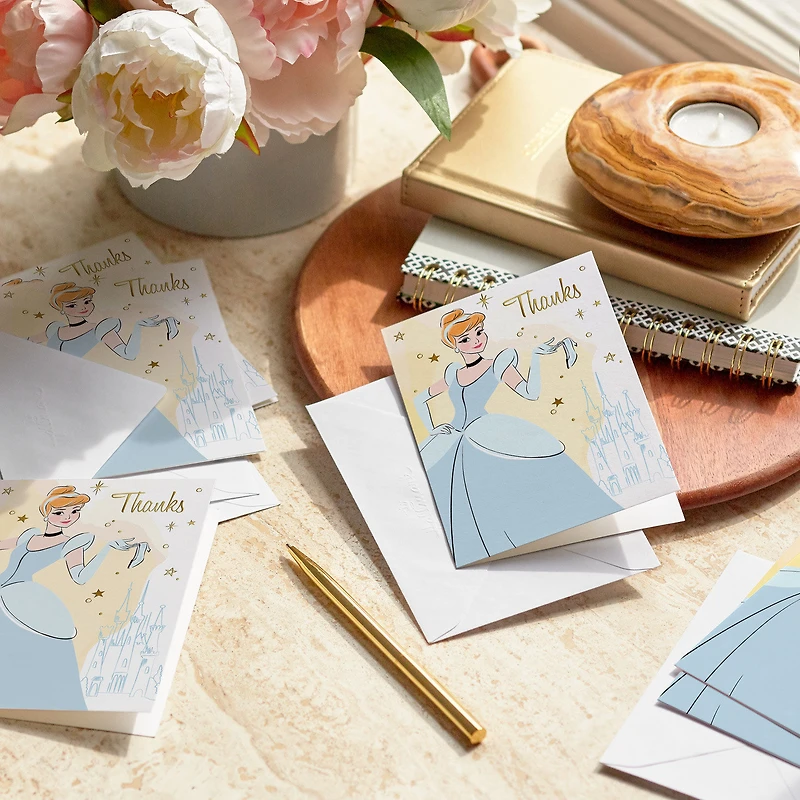 Disney Cinderella and Slipper Blank Thank You Notes, Pack of 10 for only USD 10.49 | Hallmark