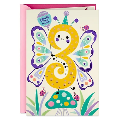 Bright and Delightful Butterfly 3rd Birthday Card With Sticker for only USD 4.59 | Hallmark