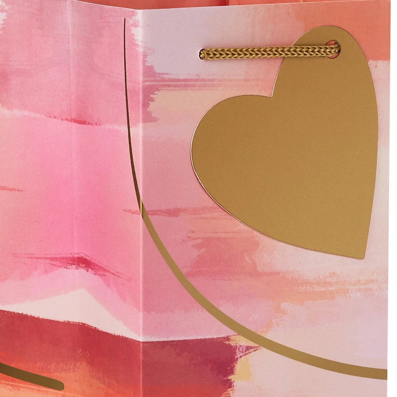 13" Abstract Pink and Gold 4-Pack Wine Bottle Gift Bags for only USD 9.99 | Hallmark