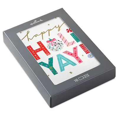 Whimsical Lettering Holi-Yay Boxed Christmas Cards, Pack of 16 for only USD 15.49 | Hallmark