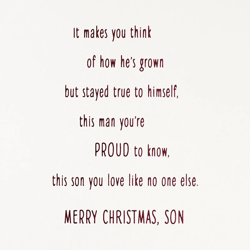 Filled With Joy, Pride and Love Christmas Card for Son for only USD 5.99 | Hallmark