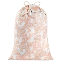 28" Pink Roses on Ivory Wedding Canvas Gift Sack With Gift Tag for only USD 14.99 | Hallmark