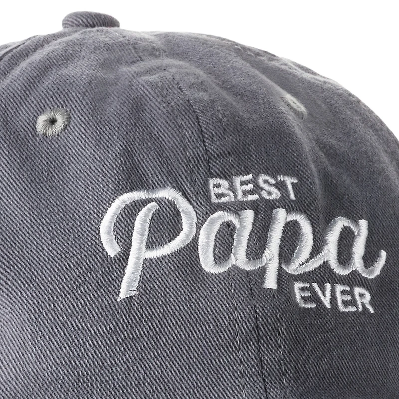 Best Papa Ever Gray Twill Baseball Cap for only USD 14.99 | Hallmark