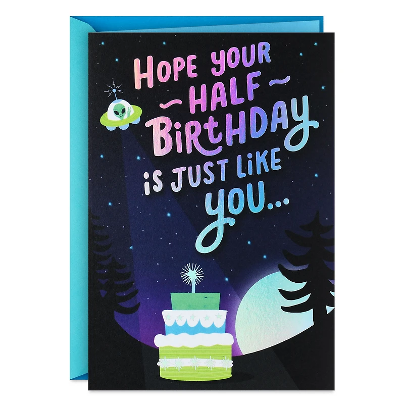 Out of this World Half Birthday Card for Kid for only USD 2.99 | Hallmark