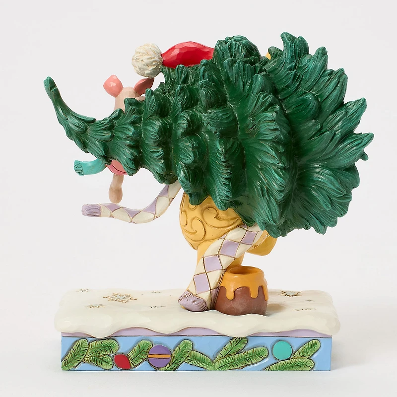 Jim Shore Disney Winnie the Pooh With Christmas Tree Figurine, 6.22" for only USD 69.99 | Hallmark