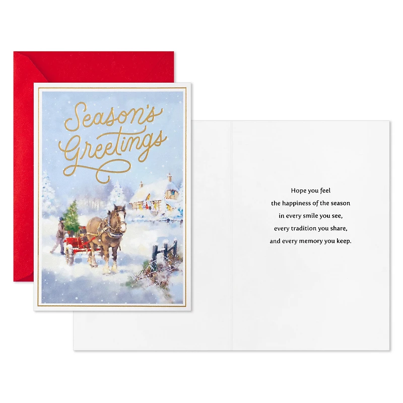 Horse and Holiday Wagon Boxed Christmas Cards, Pack of 16 for only USD 12.49 | Hallmark