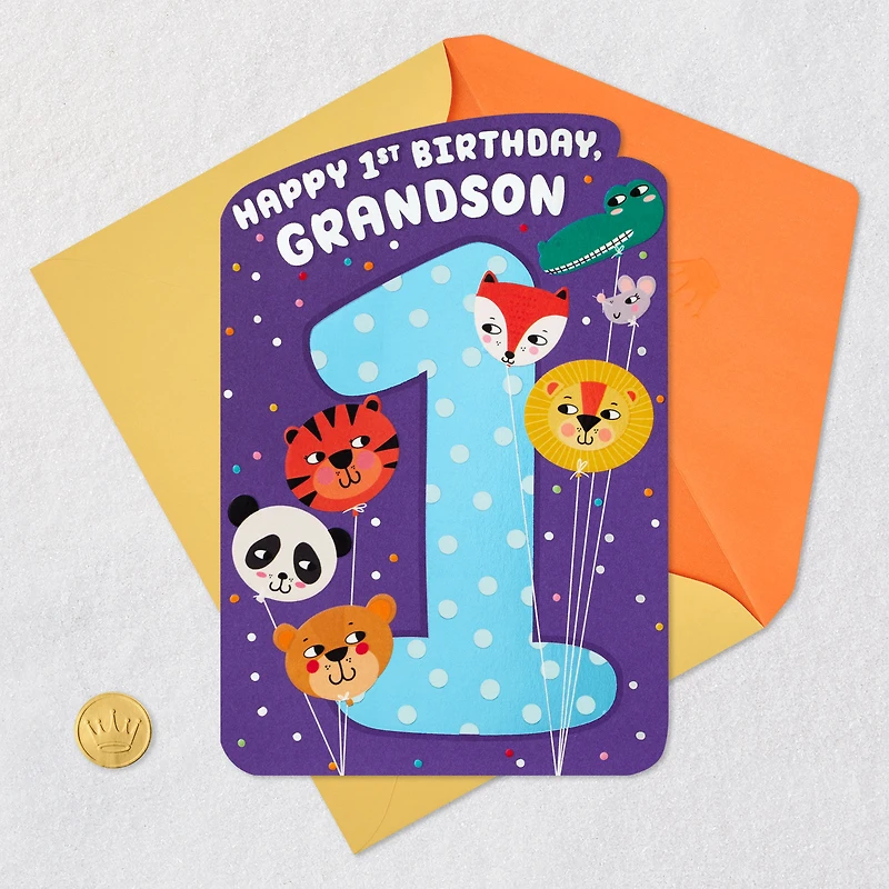 Easy to Love First Birthday Card for Grandson for only USD 3.99 | Hallmark