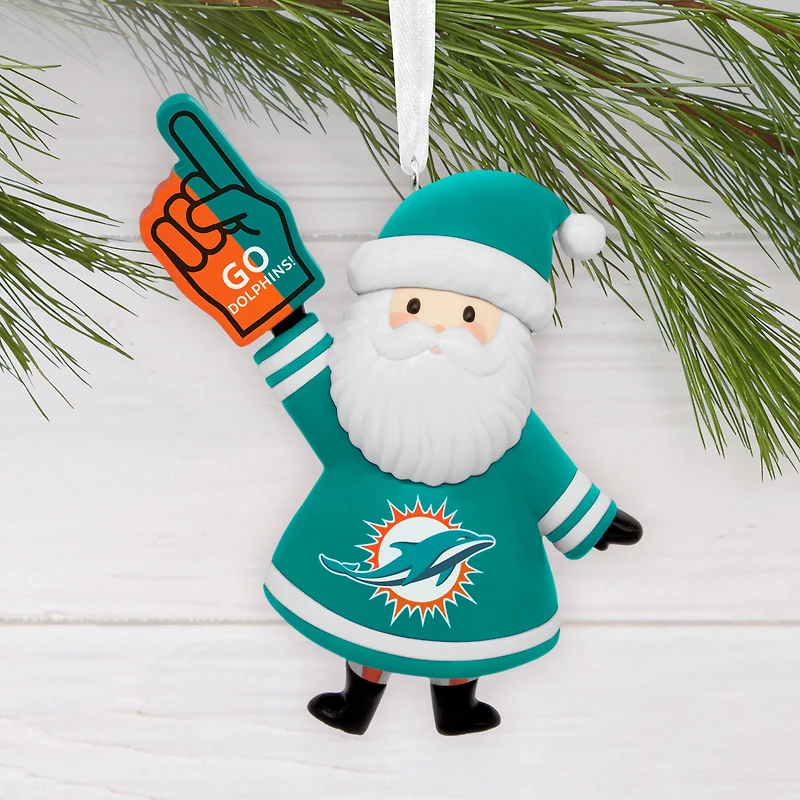 NFL Miami Dolphins Santa Fan Hallmark Ornament for only USD 12.99 | Hallmark