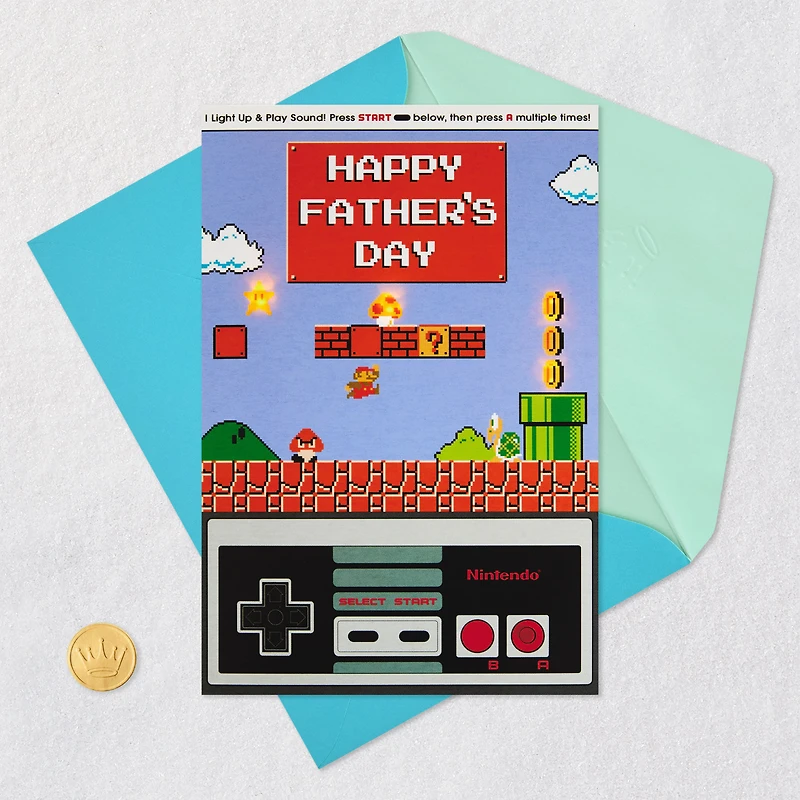 Nintendo Super Mario Bros.™ Father's Day Card With Sound and Light for only USD 7.99 | Hallmark