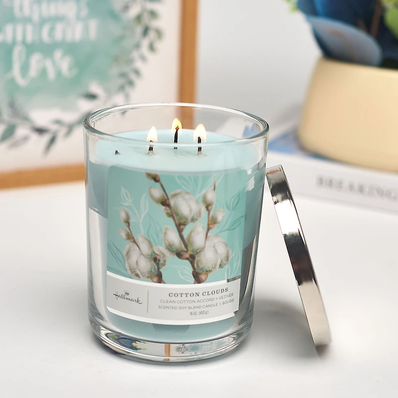 Cotton Clouds Scented 3-Wick Candle, 16 oz. for only USD 29.99 | Hallmark