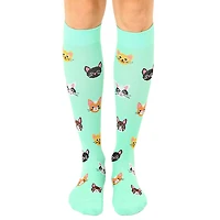 Living Royal Cat Faces on Mint Green Compression Socks for only USD 15.00 | Hallmark