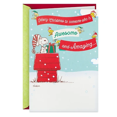 Peanuts® Snoopy and Woodstock You're Awesome and Amazing Funny Pop-Up Christmas Card for only USD 6.59 | Hallmark