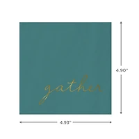 Jade Green "Gather" Cocktail Napkins, Set of 16 for only USD 4.49 | Hallmark