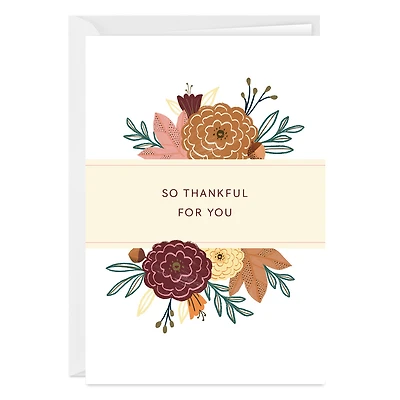 Fall Bouquet Thankful Custom Thanksgiving Card for only USD 4.99 | Hallmark