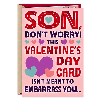 Not Too Embarrassing Funny Pop-Up Valentine's Day Card for Son for only USD 4.99 | Hallmark
